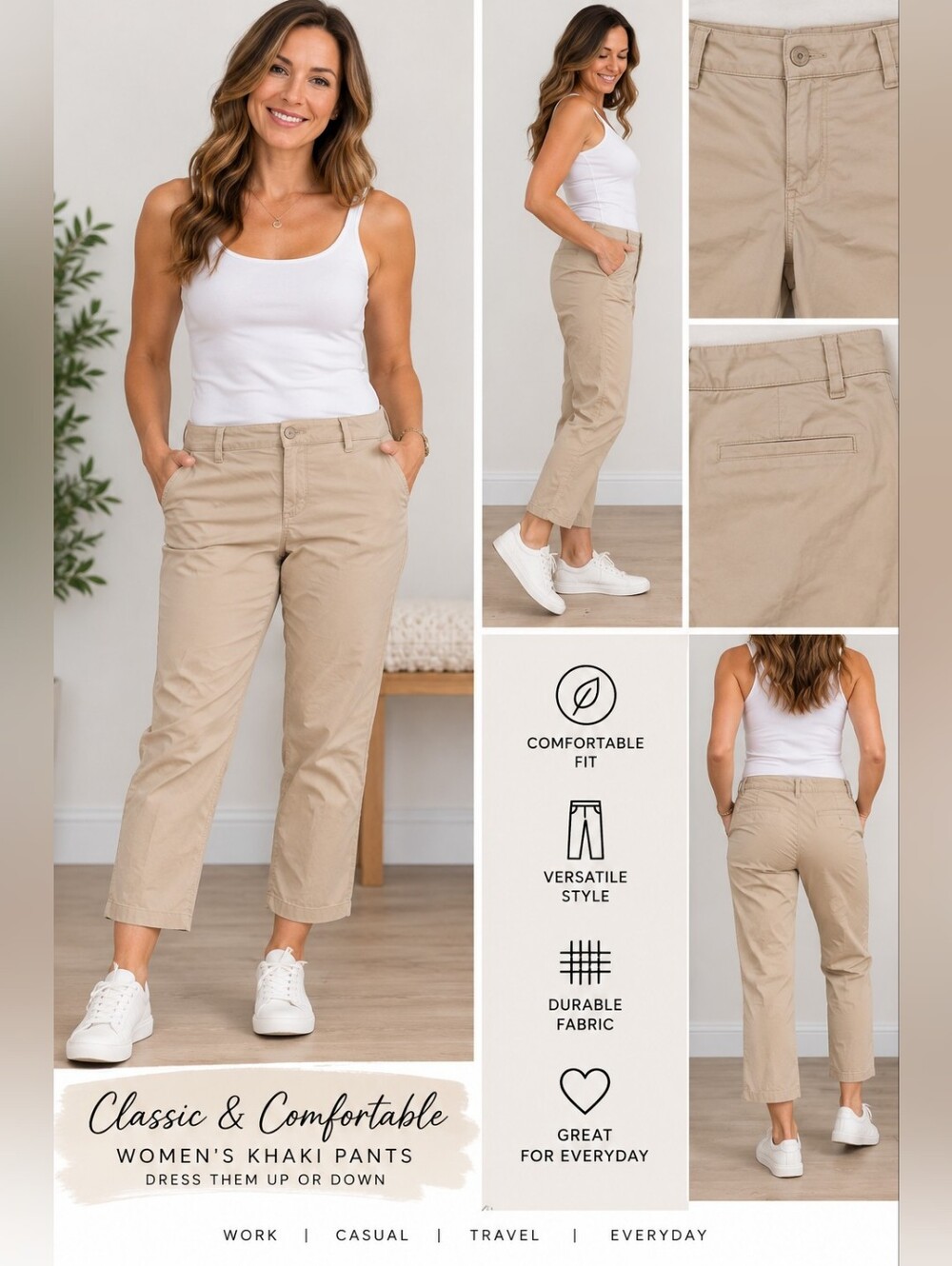 Gap Women's size 12 skinny ankle khaki pants #02